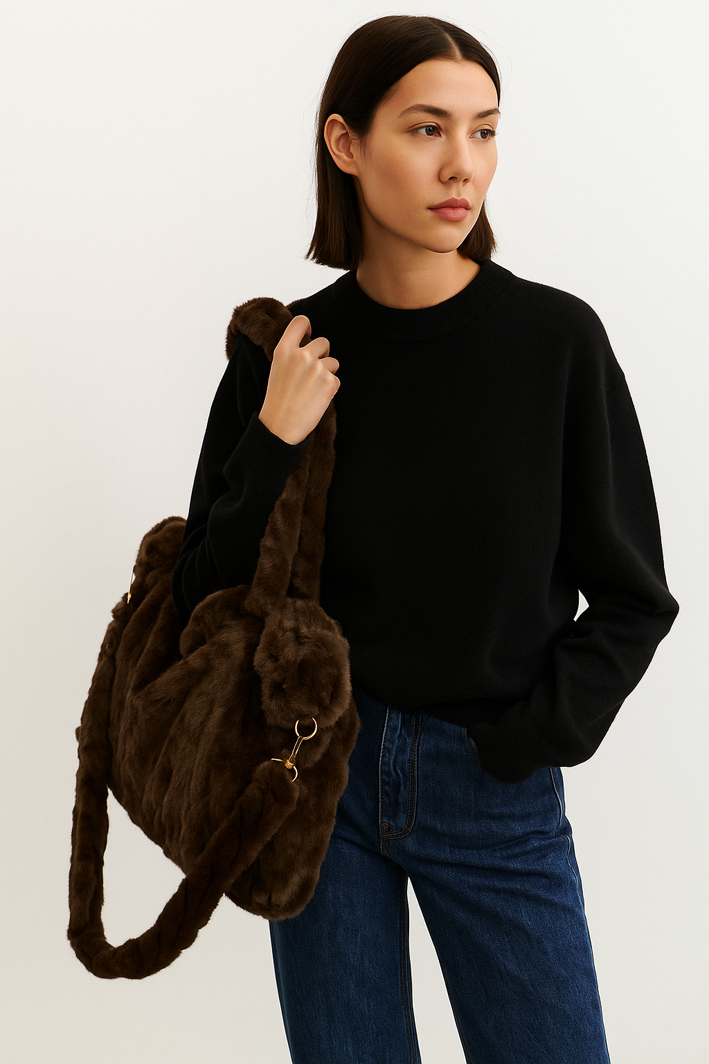 Cozy furry shoulderbag.